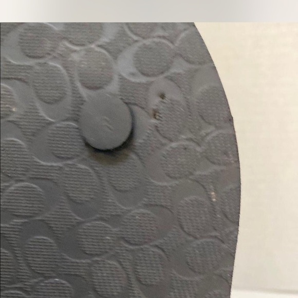 Coach Womens Amel Monogram Thong Flip Flop Rubber Bow size 7/8 NWT - Picture 4 of 6